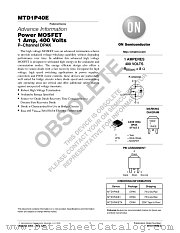 MTD1P40E datasheet pdf ON Semiconductor