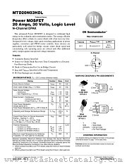 MTD20N03HDL datasheet pdf ON Semiconductor