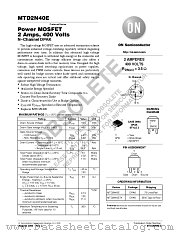 MTD2N40E datasheet pdf ON Semiconductor