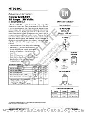 MTD3302 datasheet pdf ON Semiconductor