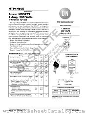 MTP1N50E datasheet pdf ON Semiconductor