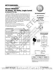 MTP75N03HDL datasheet pdf ON Semiconductor