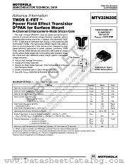 MTV32N20E datasheet pdf ON Semiconductor