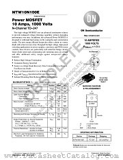 MTW10N100E datasheet pdf ON Semiconductor