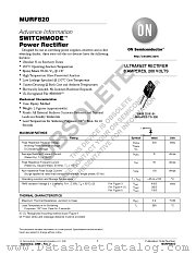 MURF820 datasheet pdf ON Semiconductor