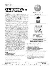 NCP1081 datasheet pdf ON Semiconductor