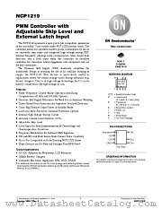 NCP1219 datasheet pdf ON Semiconductor