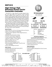 NCP1615 datasheet pdf ON Semiconductor