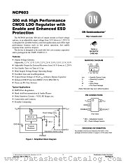 NCP603 datasheet pdf ON Semiconductor