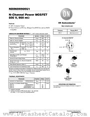 NDD60N900U1 datasheet pdf ON Semiconductor