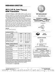 NSS40501UW3 datasheet pdf ON Semiconductor
