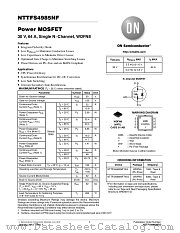 NTTFS4985NF datasheet pdf ON Semiconductor