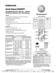 NTZD3155C datasheet pdf ON Semiconductor