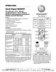 NTZD3156C datasheet pdf ON Semiconductor