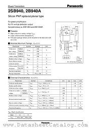 2B940A datasheet pdf Panasonic