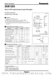 2SB1253 datasheet pdf Panasonic