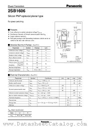 2SB1606 datasheet pdf Panasonic