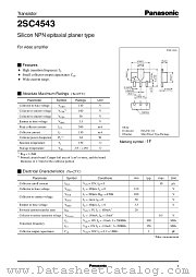 2SC4543 datasheet pdf Panasonic