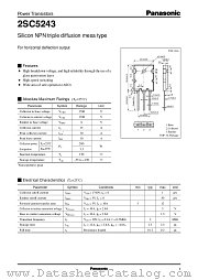 2SC5243 datasheet pdf Panasonic