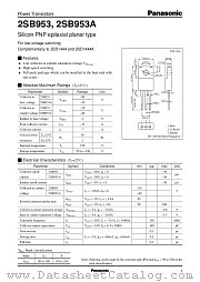 2SD1444 datasheet pdf Panasonic
