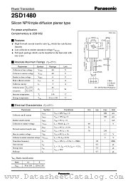 2SD1480 datasheet pdf Panasonic