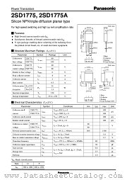 2SD1775 datasheet pdf Panasonic