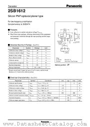 2SB1612 datasheet pdf Panasonic