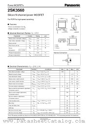 2SK3560 datasheet pdf Panasonic