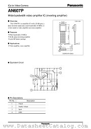AN607P datasheet pdf Panasonic