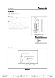 AN6652 datasheet pdf Panasonic