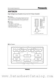 AN706 datasheet pdf Panasonic