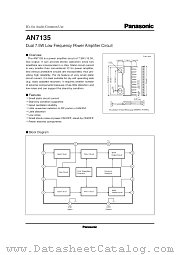 AN7135 datasheet pdf Panasonic