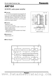 AN7164 datasheet pdf Panasonic