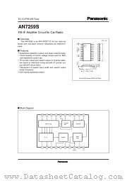 AN7259S datasheet pdf Panasonic