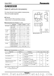 GN02035B datasheet pdf Panasonic