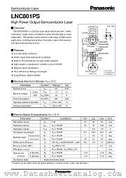 LNC801PS datasheet pdf Panasonic