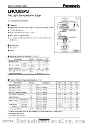 LNCQ03PS datasheet pdf Panasonic