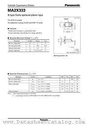 MA2X333 datasheet pdf Panasonic