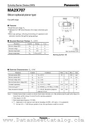 MA2X707 datasheet pdf Panasonic