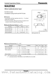 MA2Z362 datasheet pdf Panasonic
