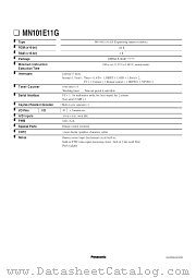 MN101E11G datasheet pdf Panasonic