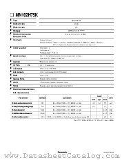 MN102H75K datasheet pdf Panasonic