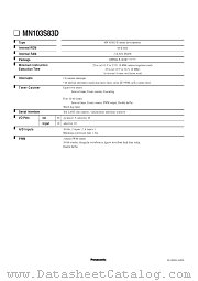 MN103S83D datasheet pdf Panasonic