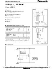 MIP501 datasheet pdf Panasonic