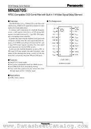 MN3870 datasheet pdf Panasonic