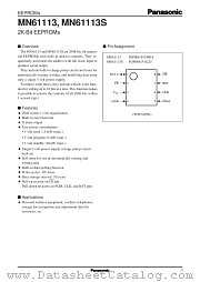 MN61113 datasheet pdf Panasonic