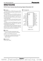 MN67603NS datasheet pdf Panasonic
