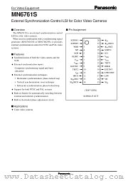 MN6761S datasheet pdf Panasonic