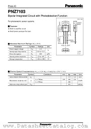 PNZ7103 datasheet pdf Panasonic