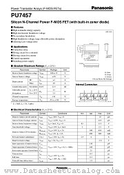 PU7457 datasheet pdf Panasonic
